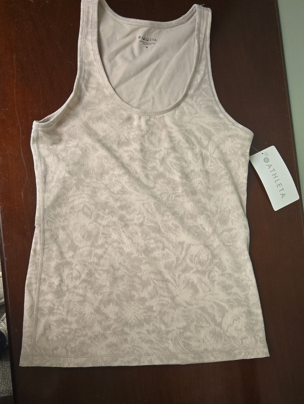 Athleta Light Blush Floral-Print Racerback Tank